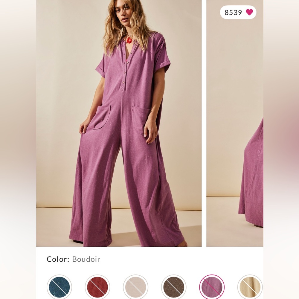 Free People My Go-To Jumpsuit Boudoir XS